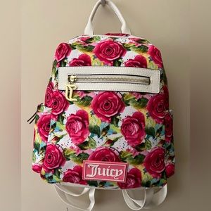 Juicy Couture Floral Backpack - Pink and Green
